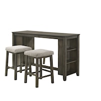 Rustic 3-Piece Bar Table Set