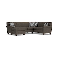 Transitional 3-Piece Sectional with Chaise