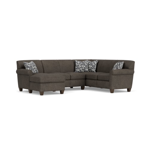 Transitional 3-Piece Sectional with Chaise