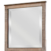 International Furniture Direct Comala Dresser Mirror with Natural Wooden Trim