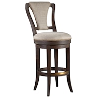 Modern Upholstered Swivel Barstool