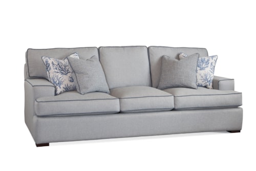 Contemporary 3 over 3 Sofa with Pillows