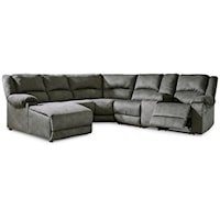 6-Piece Reclining Sectional with Chaise