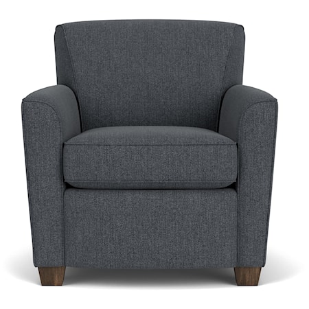 Transitional Chair with Tight Back