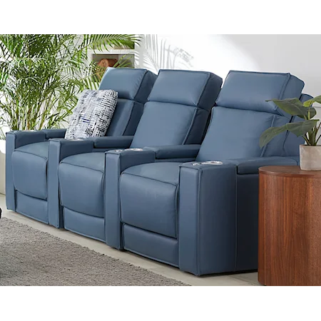 Ace Contemporary 3-Seat Power Reclining and Lumbar Sofa