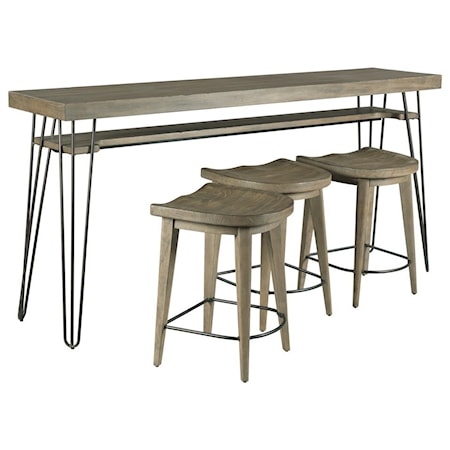 Bar Console w/ 3 Stools