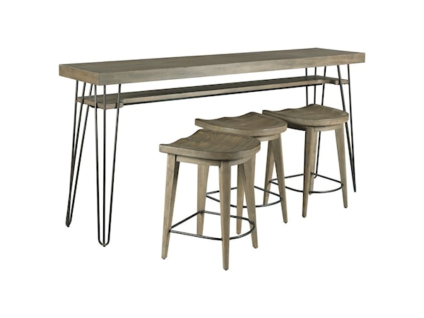 Bar Console w/ 3 Stools