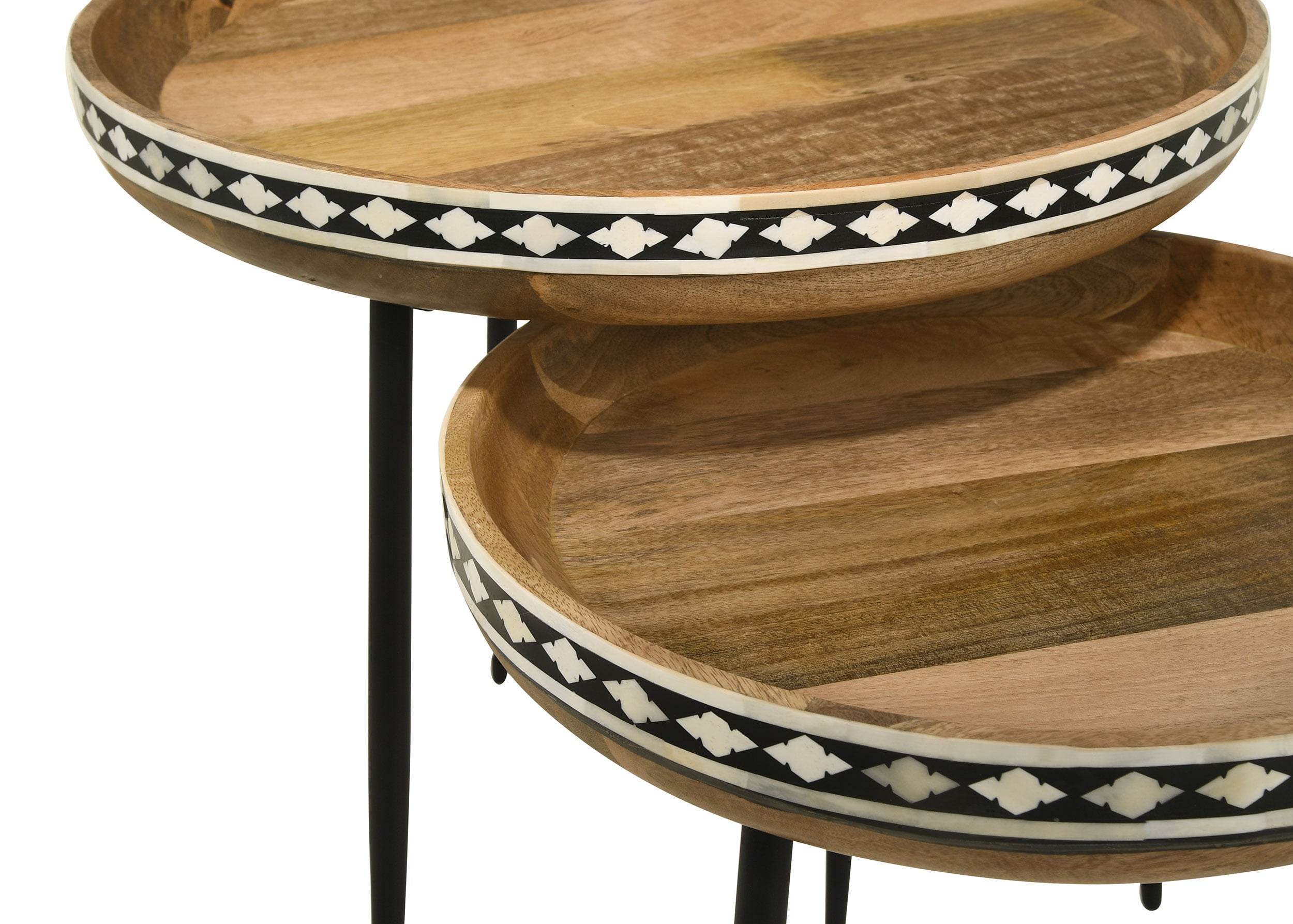 Coaster Ollie Ollie 2-piece Bone Inlay Nesting Table