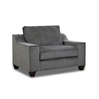 Contemporary Accent Chair with Scoop Arms