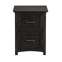Transitional Two-Drawer File Cabinet with Locking File Drawers