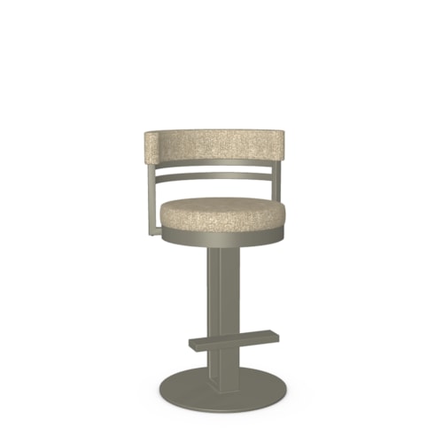 Contemporary Counter Height Swivel Stool with Upholstered Seat