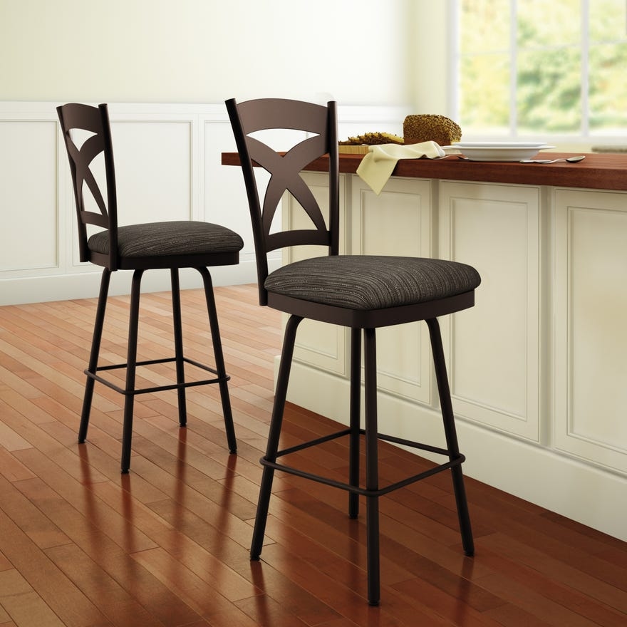 Upholstered Counter Height Swivel Stool