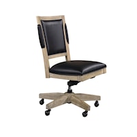 Contemporary Rolling Office Chair with Adjustable Seat