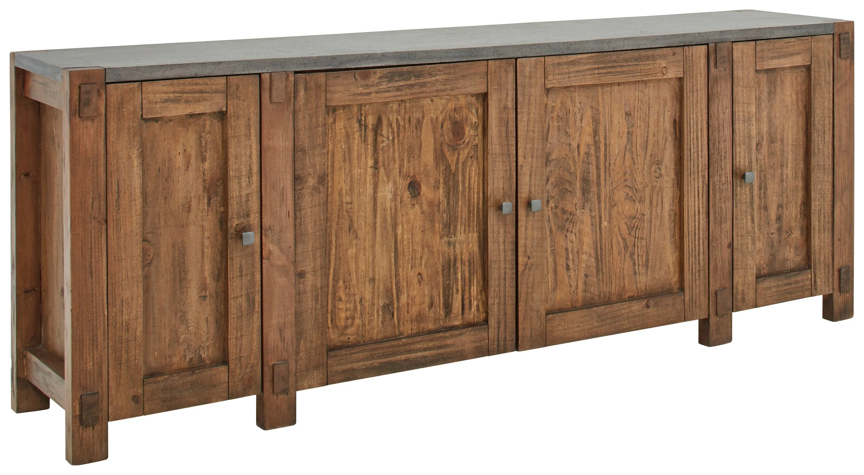 Aspenhome Harlow I3093284SDL Rustic 84" TV Console with Shelves