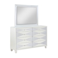 Contemporary 8-Drawer Dresser and Mirror Set