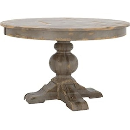 Round wood table