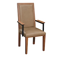 Farmhouse Upholstered Arm Chair