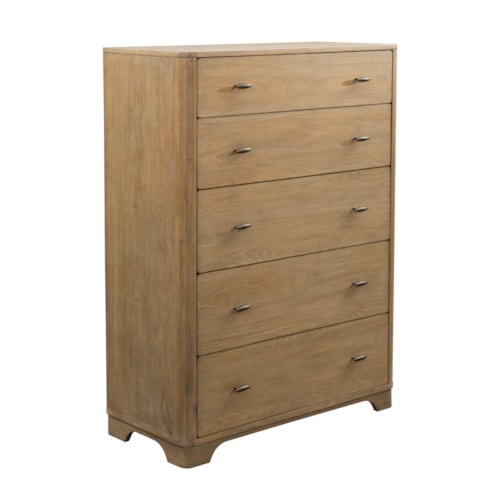 Transitional 5-Drawer Bedroom Chest with Soft-Close Drawers