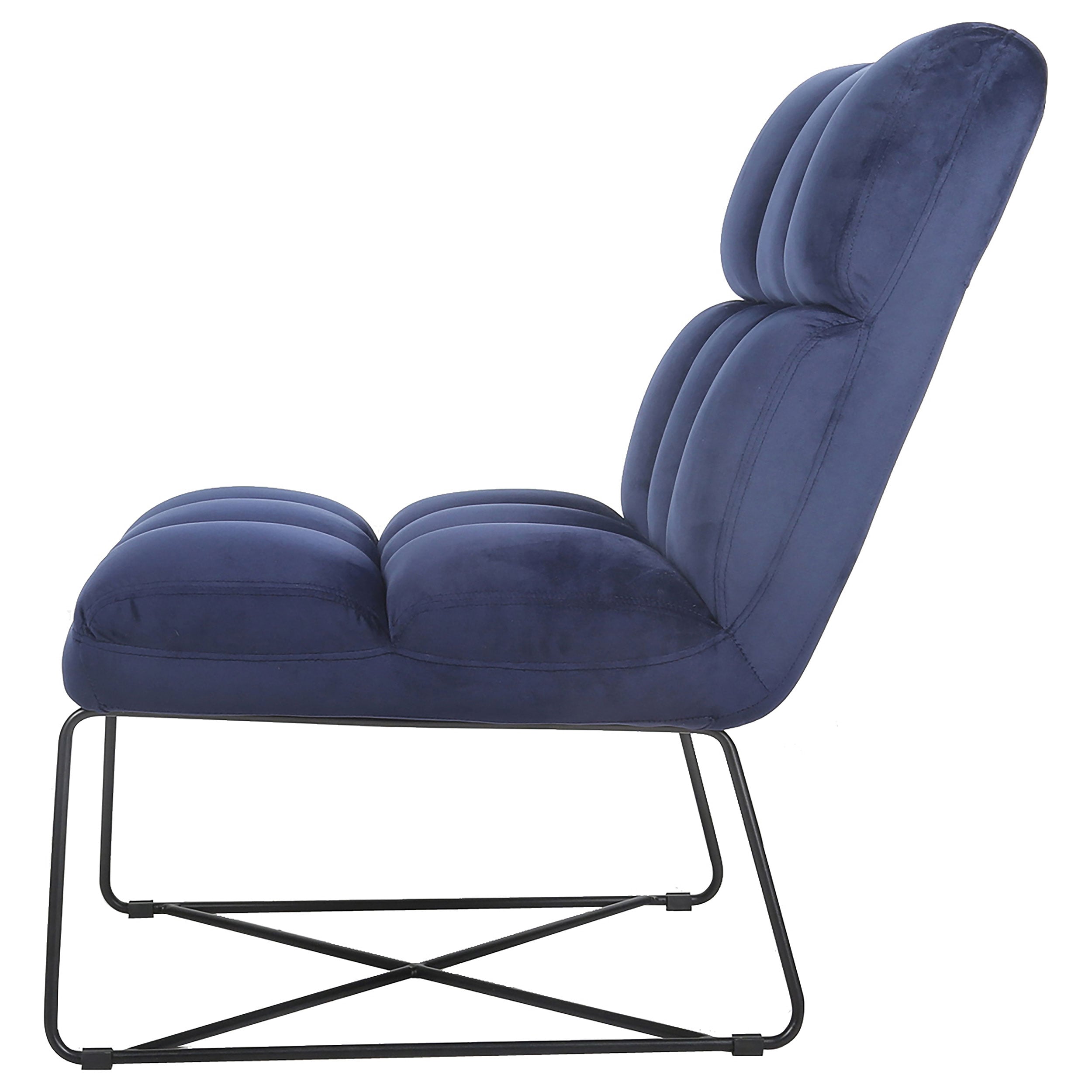 Coaster Lux Lux Armless Accent Chair Midnight