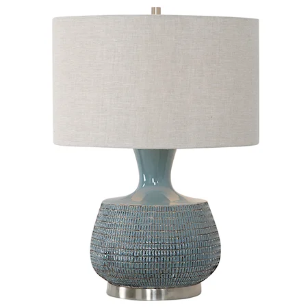 Hearst Blue Glaze Table Lamp