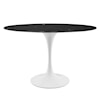 Modway Lippa 48" Oval Marble Dining Table