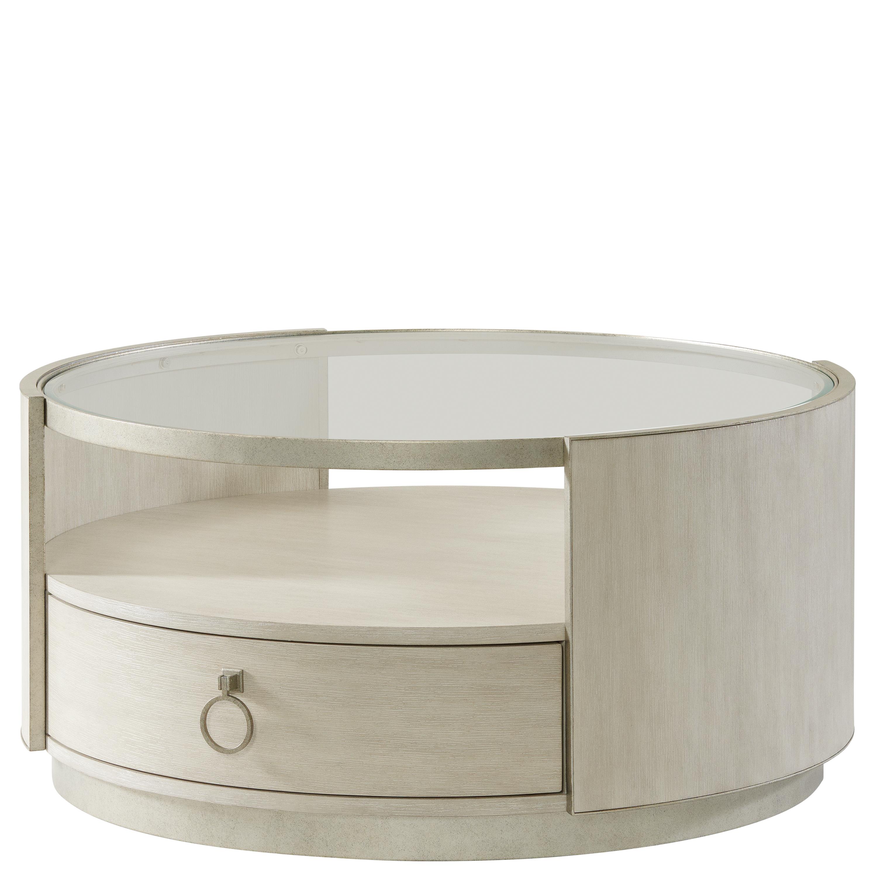 Riverside Furniture Maisie 50203 Contemporary Round Cocktail Table with Removable Casters