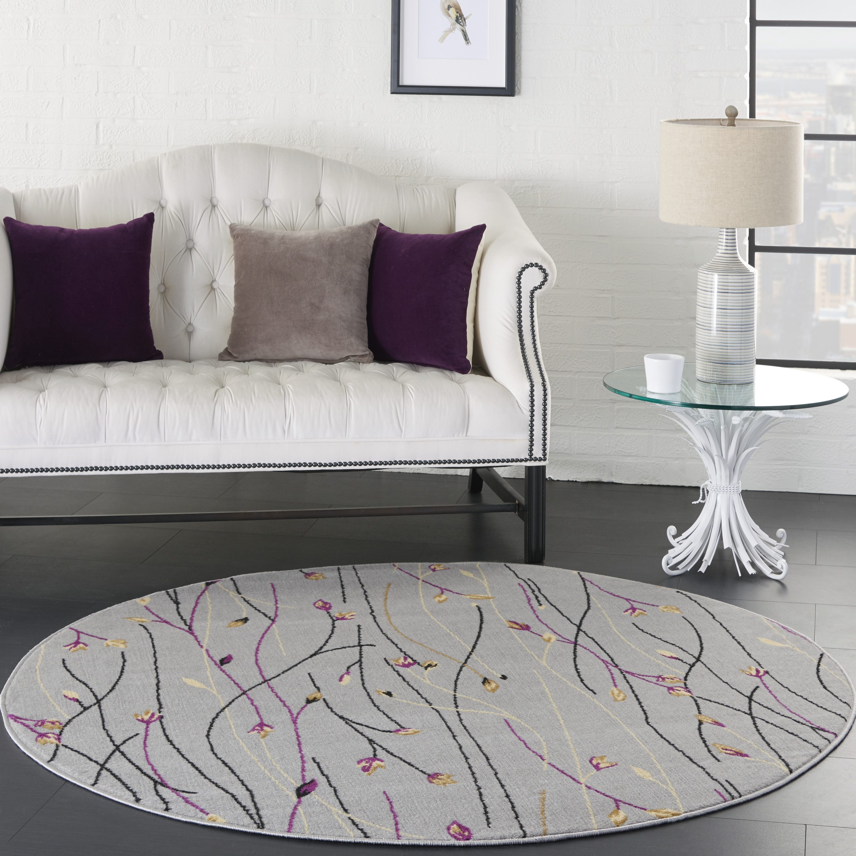 Nourison Grafix 5'3" Round  Rug