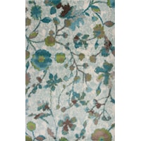 10'10" X 7'10" Teal Reflections Area Rug