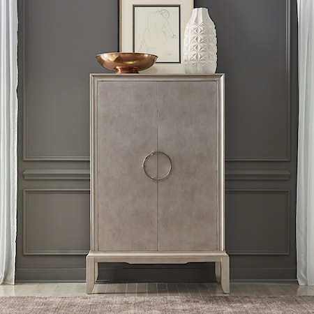 Contemporary Glam  Bar Cabinet with LED Touch Lighting