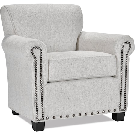 Transitional Accent Chair with Nailheads