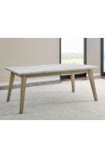 Steve Silver Vida Vida Mid-Century Modern White Marble Top Dining Table