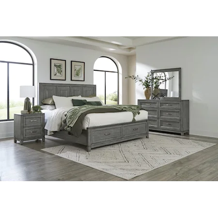 Transitional 4-Piece Queen Bedroom Set