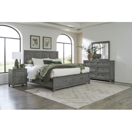 4 Piece Queen Storage Bedroom Set