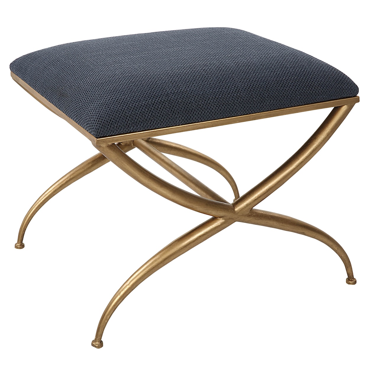 Uttermost Crossing Crossing Small Navy Bench