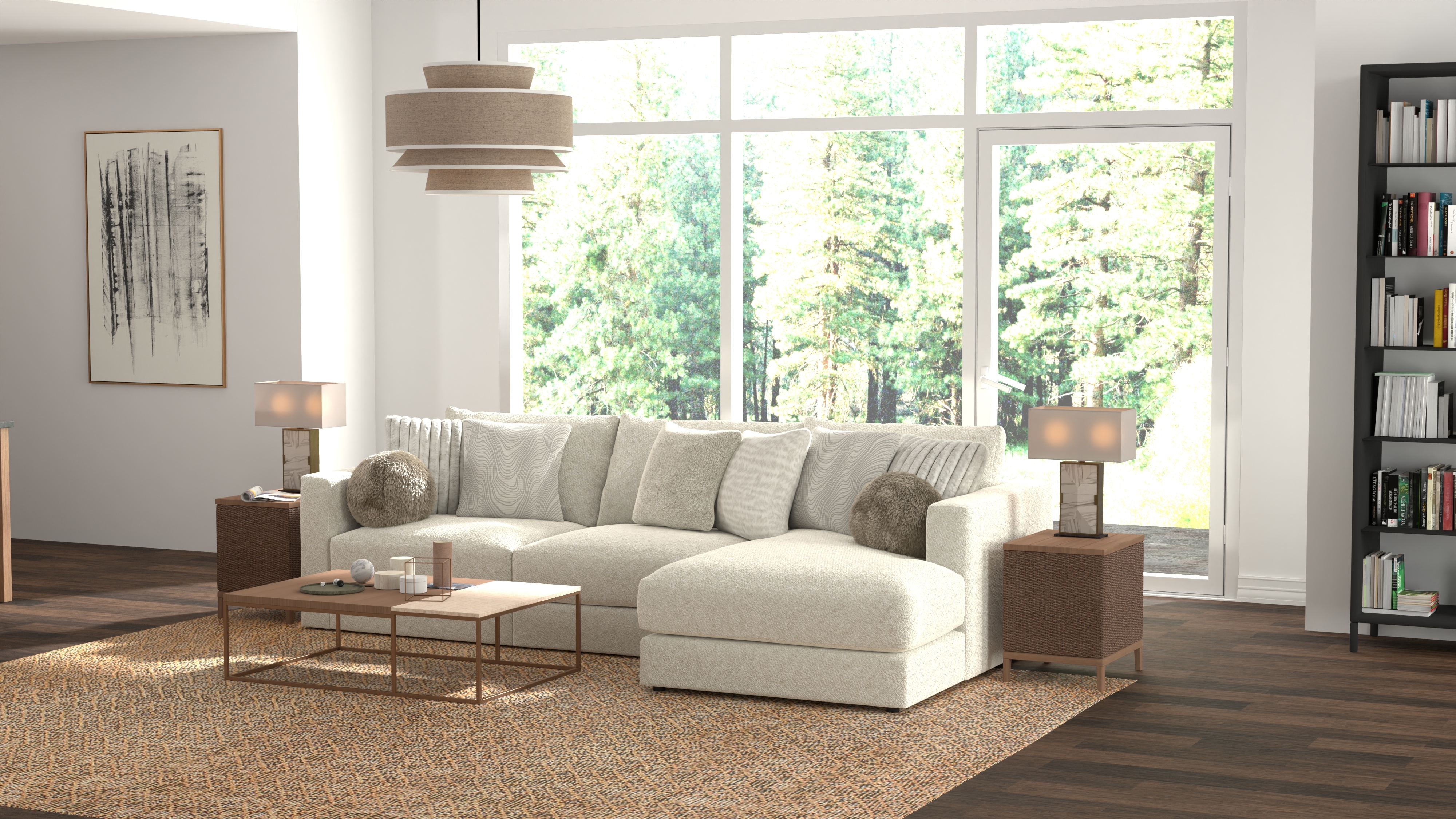 Jackson Furniture Ritzy 3-Piece Sectional Sofa