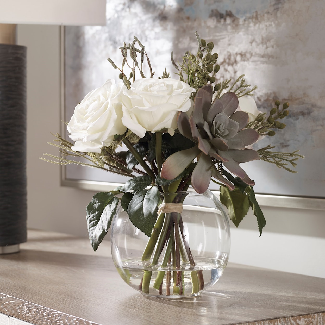Uttermost Accessories Belmonte Floral Bouquet & Vase