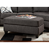 Behold Home 5200 Tuxedo Accent Ottoman with Exposed Wooden Legs