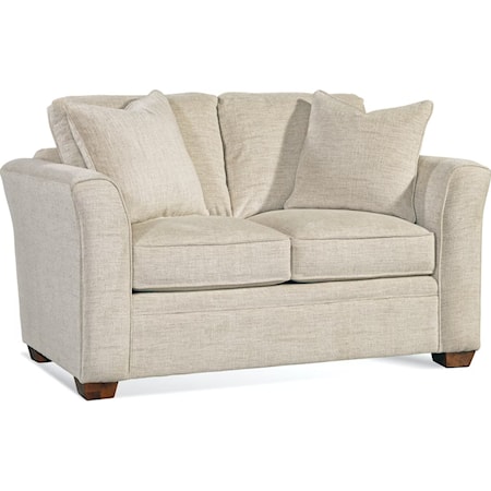 Loveseat with Wood Legs