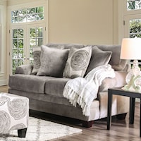 Traditional Love Seat with Rolled Arms