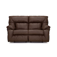 Casual Reclining Loveseat with Pillow Armrests