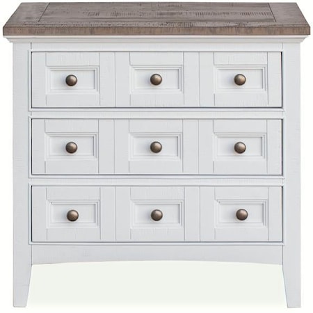 Two-Tone 3-Drawer Nightstand