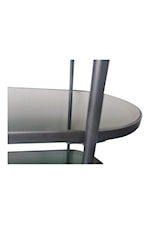 Moe's Home Collection Lozz Contemporary Console Table with Tempered Glass Shelves