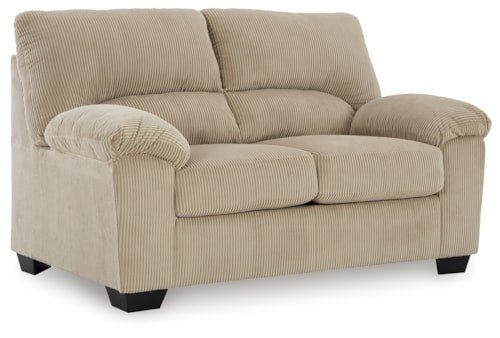 Loveseat in Corduroy Fabric