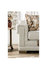 Furniture of America Emely Transitional Loveseat with Block Arms