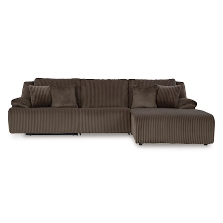 3-Piece Reclining Sectional with Chaise