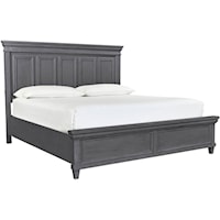 Farmhouse California King Panel Bed with USB Port