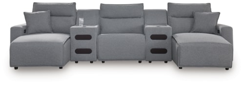 5-Piece Power Reclining Sectional With Chaise