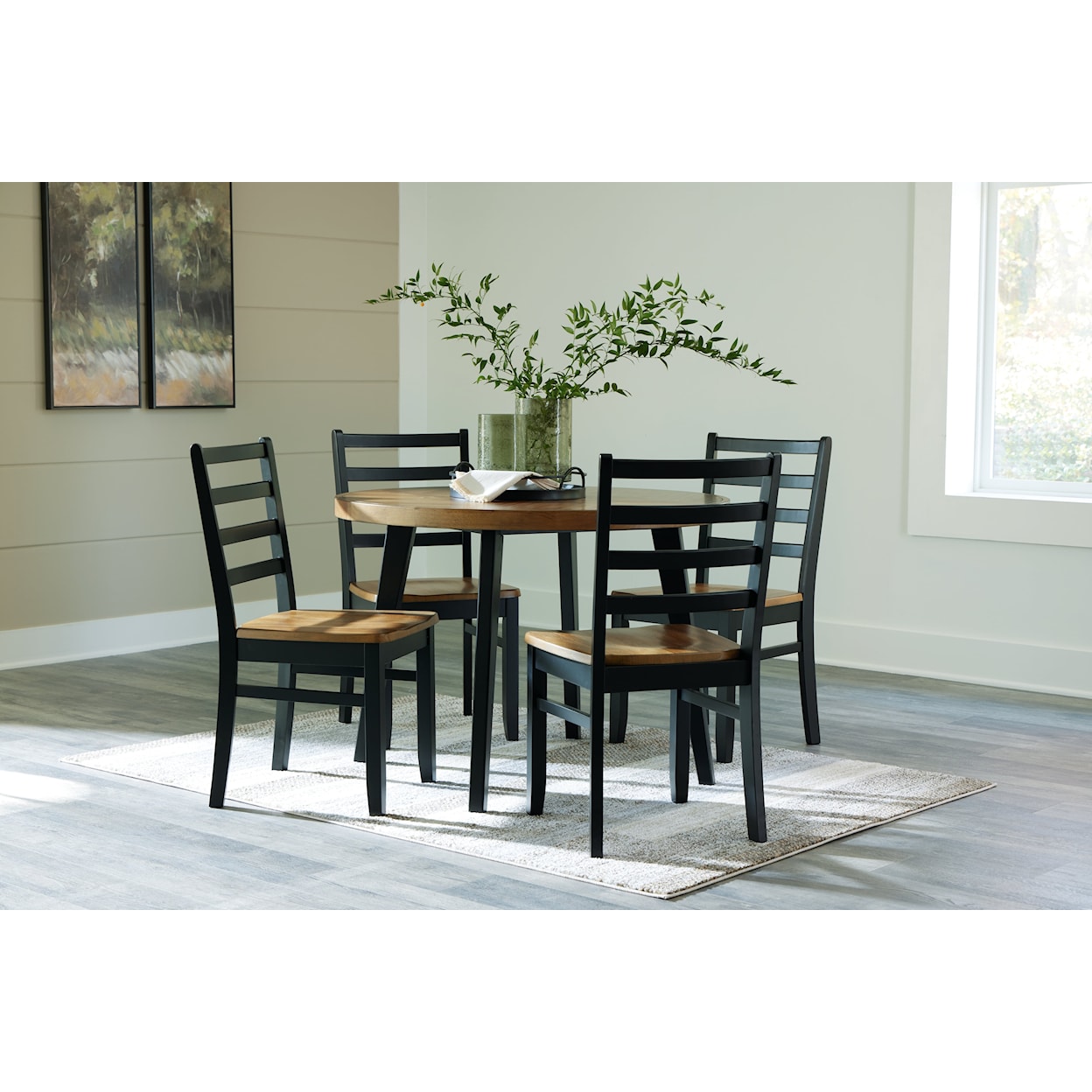 StyleLine Blondon Dining Table And 4 Chairs (Set Of 5)