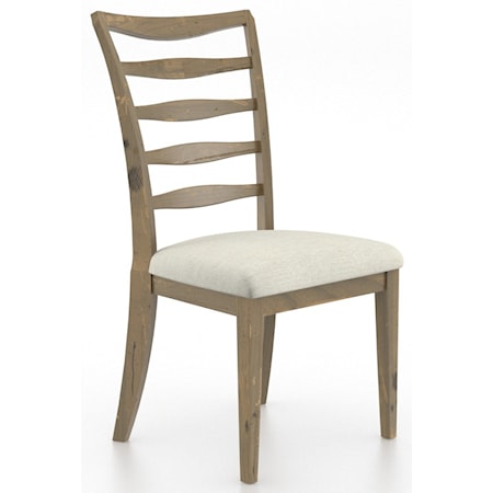 Farmhouse Customizable Dining Side Chair with Ladder Back