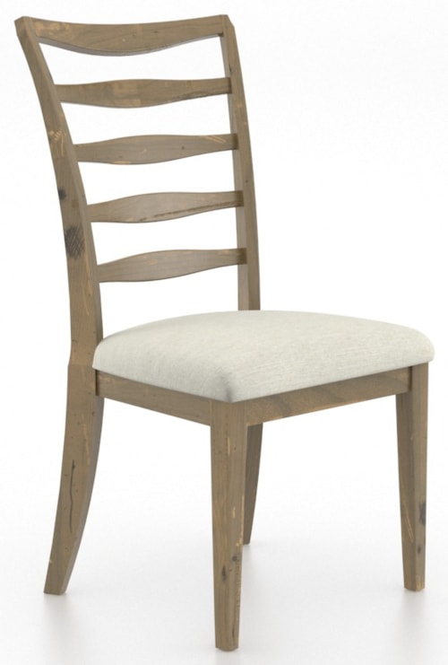 Farmhouse Customizable Dining Side Chair with Ladder Back